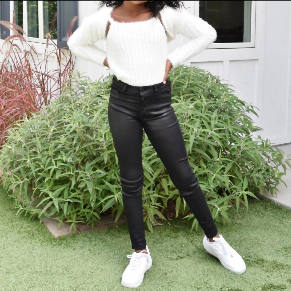 DL1961 Girls Chloe High Rise Medina Skinny Black Size 12